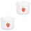 2Pcs Ceramic Soup Bowl with Lid Small Stew Pot for Kitchen Serving 5
