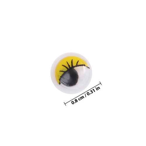100Pcs Yellow DIY Animal Wiggle Googly Eyes for Projects 2