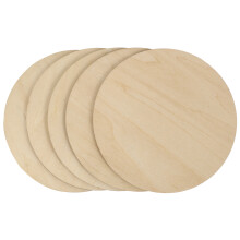 15Pcs Khaki Round Wood Circles Unfinished DIY Supplies Wooden Discs