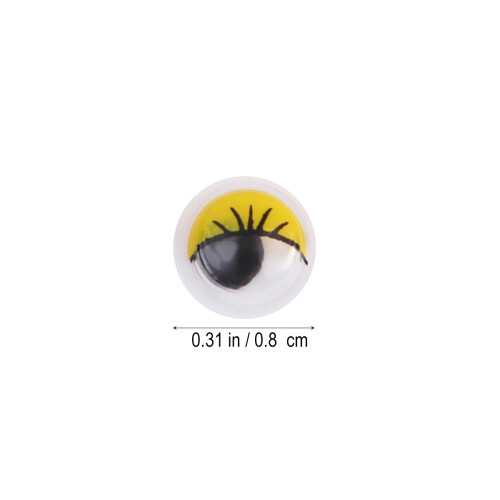 100Pcs Yellow DIY Animal Wiggle Googly Eyes for Projects 1