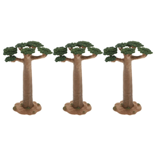 9Pcs Simulation Tree Model Coffee PVC Small Plants for Sand Table