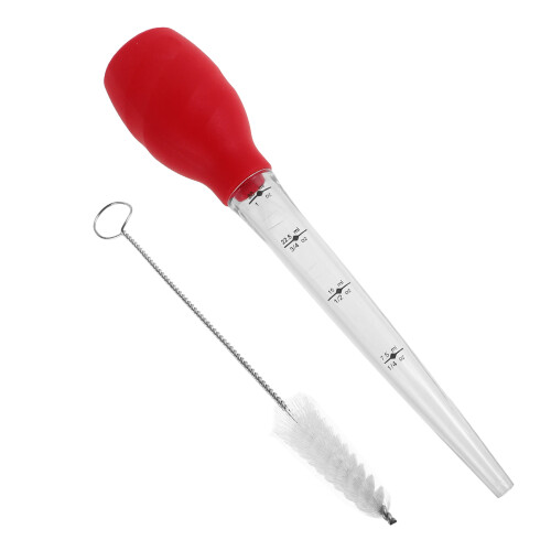 5Pcs Silicone Liquid Baster with Brush for Turkey, Beef & Bbq Use
