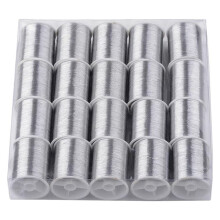20 Rolls 1100M 0.1MM Thin Metallic Thread Shimmer Christmas Glitter Embroidery Floss String Polyester Tinsel Cord C