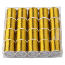 20 Rullar 1100M 0,1MM Tunn Metalltråd Skimrande Julglitter Broderigarnsnöre Polyester Glittersnöre A