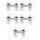 5Pcs Universal Rv Faucet White Pullout Design Hot Cold Switch Home Use 5