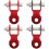 4Pcs Durable Aluminum Rear Shock Riser Red Motorcycle Part 7