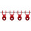 4Pcs Durable Aluminum Rear Shock Riser Red Motorcycle Part 6