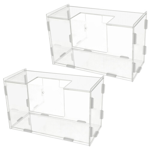 4Pcs Acrylic Rabbit Feeding Groove Transparent Bunny Feeder Storage