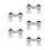 5Pcs Universal Rv Faucet White Pullout Design Hot Cold Switch Home Use 8