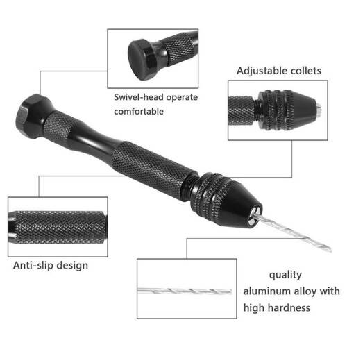 Professional Pin Vise Hand Drill Bits  Twist Drill Bits Set0.5-3.0mm Precision Hand Drill Bit Rotary Tools Set of 36 2