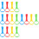 16Pcs Nursery Cot Pull Rings Bright Color Baby Walking Assist Tools 9