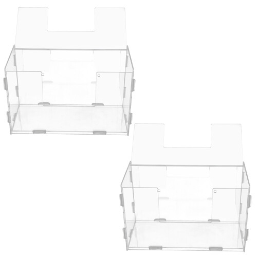 4Pcs Acrylic Rabbit Feeding Groove Transparent Bunny Feeder Storage 2