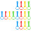 16Pcs Nursery Cot Pull Rings Bright Color Baby Walking Assist Tools 8