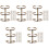 50Pcs Brown Alloy Three-Hole Binder Rings Smooth Surface for Daily Use 5