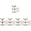 50Pcs Brown Alloy Three-Hole Binder Rings Smooth Surface for Daily Use 7