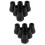 12Pcs Black Plastic Walking Pole Tips Replacement Non-Skid Crutch Pads 9