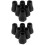 12Pcs Black Plastic Walking Pole Tips Replacement Non-Skid Crutch Pads 7