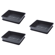 6Sets Plastic Groeilades Zwart Met Bodemontwerp Voor