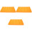 3Pcs Desktop Drill Bit Tool Holder Orange Multi-Hole Plastic Organizer 2