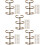 50Pcs Brown Alloy Three-Hole Binder Rings Smooth Surface for Daily Use 10