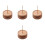 4Pcs Household Wood Thread Holder Sturdy Sewing Thread Rack Beige 3