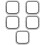 5Pcs Watch Screen Protector Pc Case with Shockproof Frame 7
