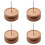 4Pcs Household Wood Thread Holder Sturdy Sewing Thread Rack Beige 5