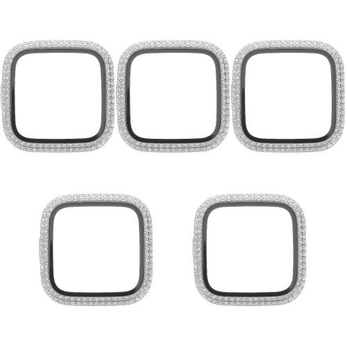 5Pcs Watch Screen Protector Pc Case with Shockproof Frame 2