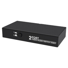 2 in 1 Out AV Selector Box 2 Port 3RCA AV Audio Video Splitter Hub Switcher for DVD Player STB HDTV TV Box