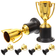 12Pcs Golden Plastic Creative Trophies for Children Awards and Games