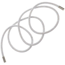 10Pcs Silver Rhinestone Shoe Laces Durable Decorative Drawstring Cords
