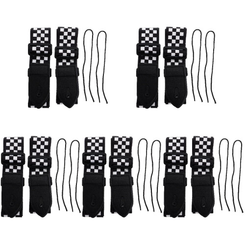 10Pcs Multi Lattice Guitar Replacement Straps Cotton Adjustable Belts 1