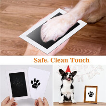 Paw Print Kit for Dog Cats, 4 Inkless Print Pads, 8 Imprint Cards, Nose Print Stamp Pad for Dogs, Touch Footprint Kit