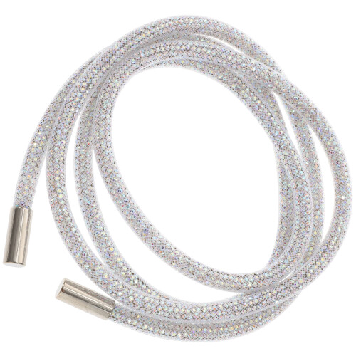 10Pcs Silver Rhinestone Shoe Laces Durable Decorative Drawstring Cords 2