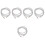 10Pcs Silver Rhinestone Shoe Laces Durable Decorative Drawstring Cords 6