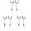 6Pcs Mini Street Lamp Model Ornamental Micro Landscape Decor 4