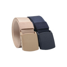 4Pcs Nylon Waist Belt Adjustable Plastic Buckle Casual Assorted Colors