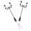 6Pcs Mini Street Lamp Model Ornamental Micro Landscape Decor 2