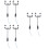 6Pcs Mini Street Lamp Model Ornamental Micro Landscape Decor 8