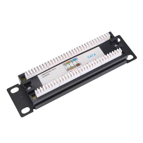 CAT6 8  Patch Panel Rack Network 6.89 Inch 1U Rack Mount with RJ45 Socket for Household Distribution Frame
