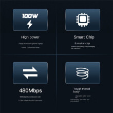PD 240W Charging Cable Double-Ended Type C to USB Type C 240WPD Data Cord 1M