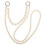 2St Beige Parel Bag Chain Ketting Handtas Vervanging 2