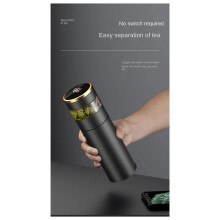 Tee-Ei, Isolierflasche, Temperatur, LED-Anzeige, 450 Ml, Isolierte Tasse, Edelstahlflasche, Reise-Kaffeetasse