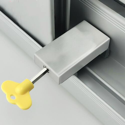 (B) 2PCS Sliding Window Locks Door Frame Security Locks With Key