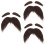 3Sets En Baard Zwart Stoffen Zelfklevend Man 6
