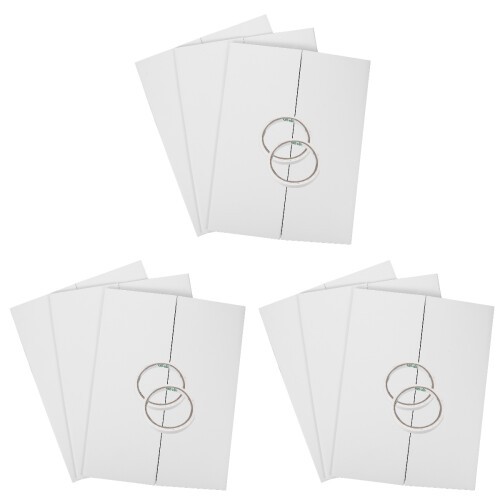 3Sets Papierkarton Tri Fold Poster Board Wit Voor Presentatie Gebruik 2
