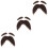 3Sets En Baard Zwart Stoffen Zelfklevend Man 5