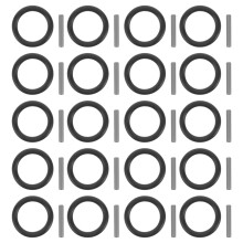 250Sets Zwarte Rubberen Ringsets En Robuuste Penreparaties