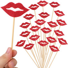 100St Lippen Fotoprops Papier Sticks Voor Feest