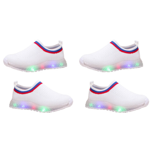 2Paren Unisex Kinder Ademend Wit Lichtgevende 2